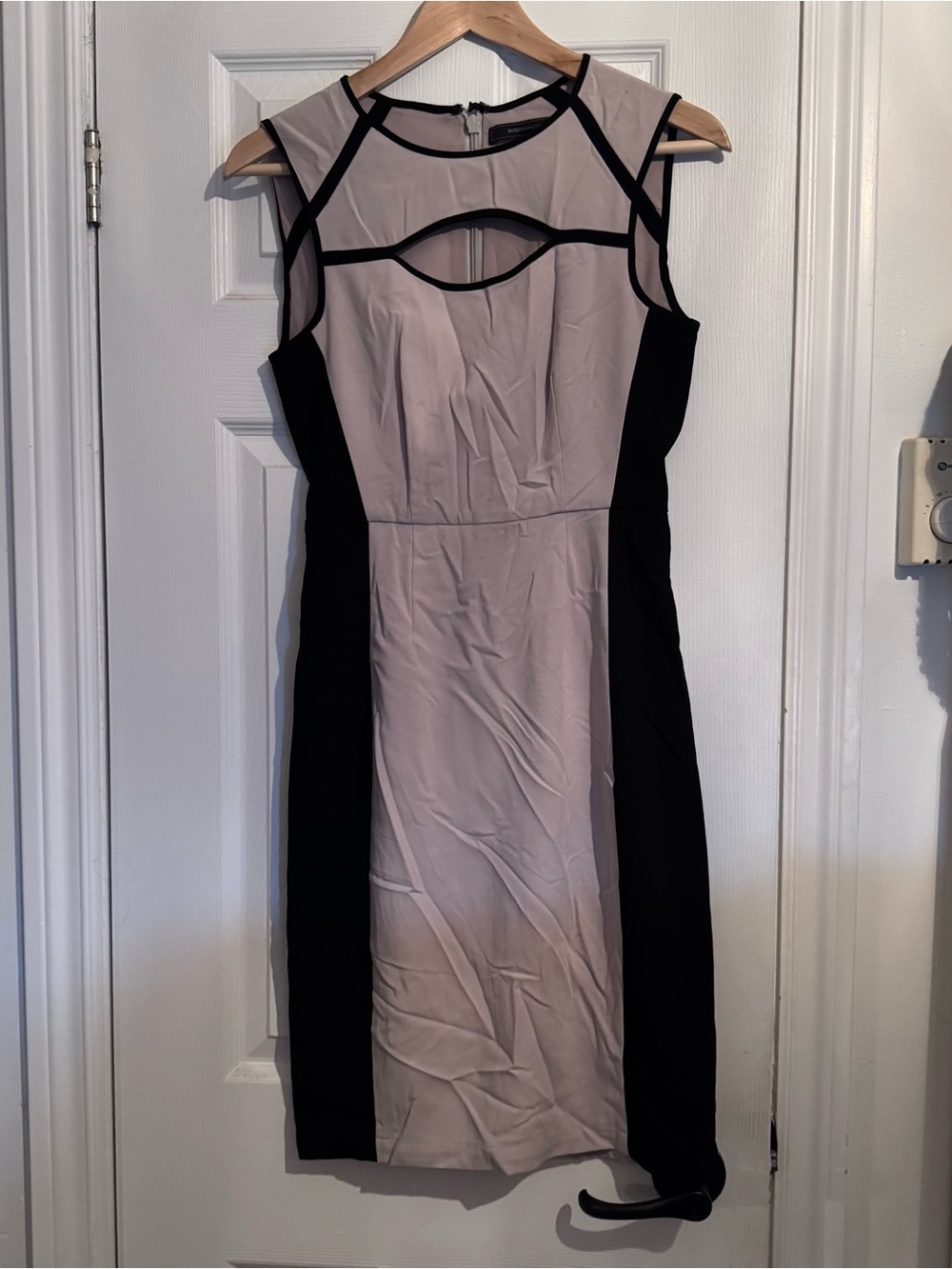 BCBGMAXAZRIA "Kelsee" Light Stone Pink Cutout Dress - Size 2